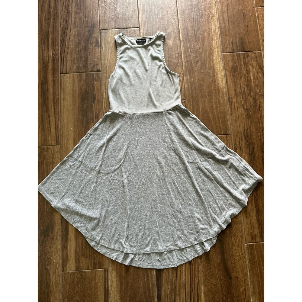 Prana Gray Hemp Blend Sleeveless‎ High Low Fit and Flare Dress Womens Medium